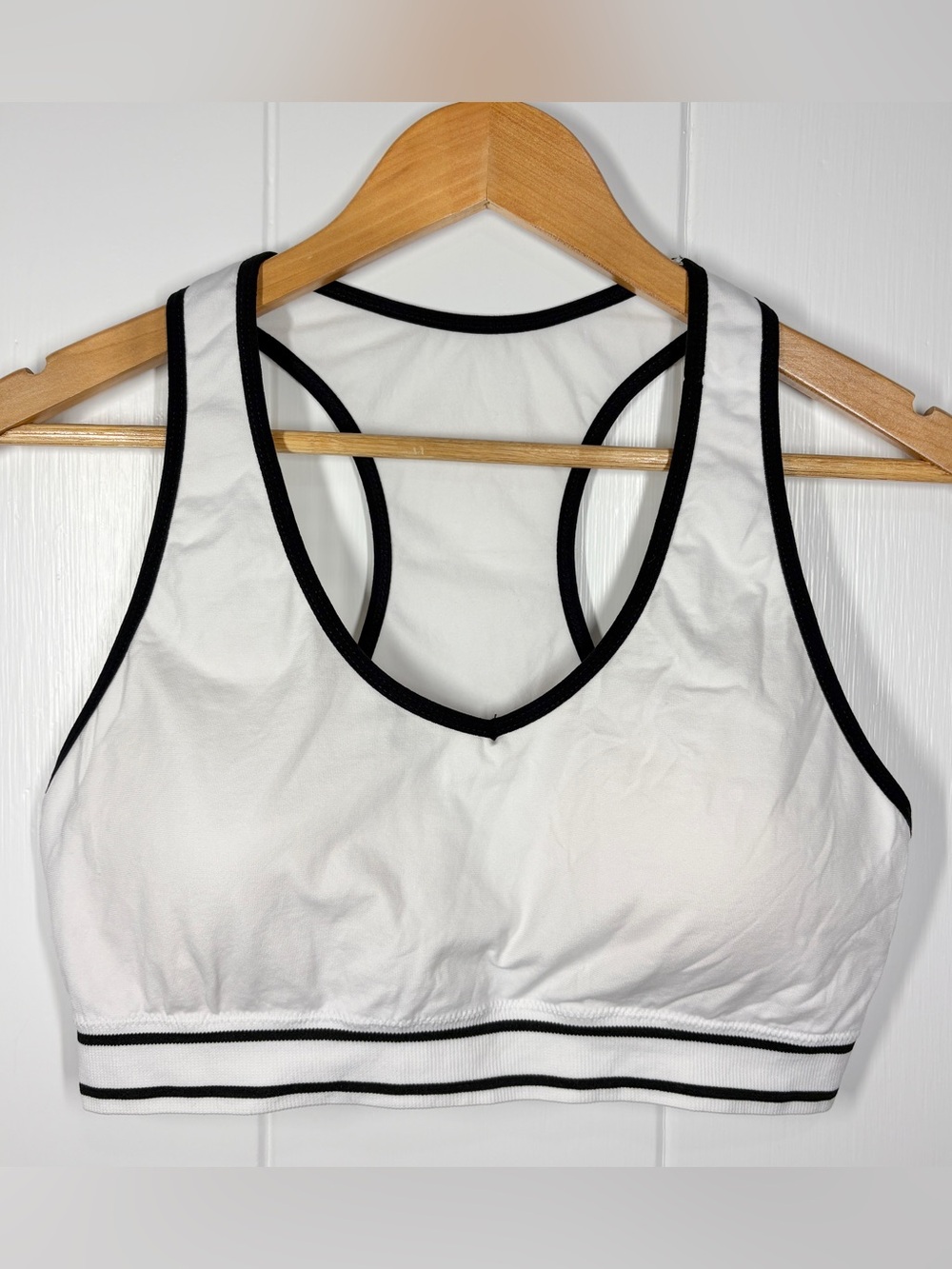 Fit Collective 2X Light Compression Sports Bra White & Black